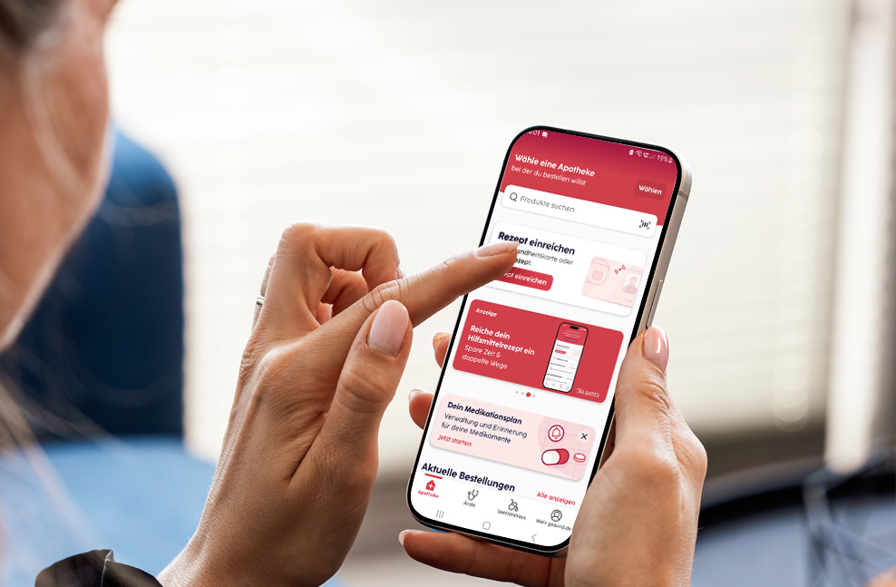 app-gesund-de Nutzen Sie die praktische App gesund.de für E-Rezepte, Notfallapotheken und vieles mehr.