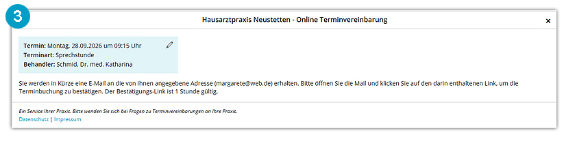 Online-Terminvergaben bei den LandDocs Neckar - Erklärungsbild