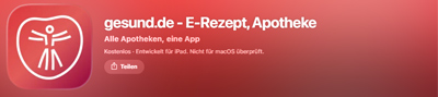 Nutzen Sie die praktische App gesund.de für E-Rezepte, Notfallapotheken und vieles mehr.